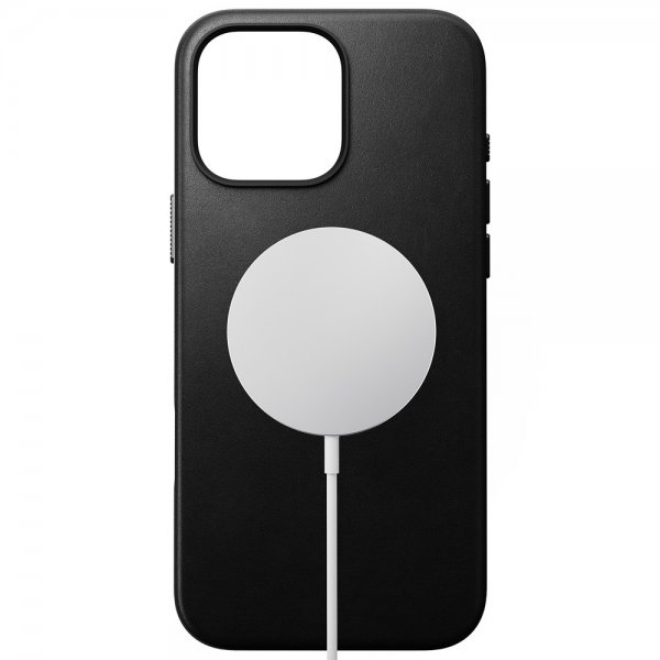 Nomad iPhone 16 Pro Max Skal Traditional Leather Case Svart