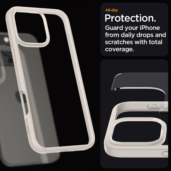 Spigen iPhone 16 Pro Max Skal Ultra Hybrid Natural Titanium