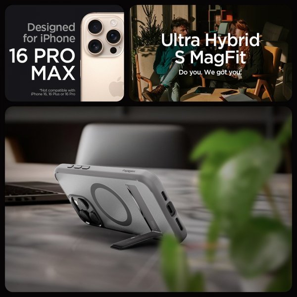 Spigen iPhone 16 Pro Max Skal Ultra Hybrid S MagFit Frost Gray