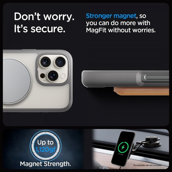 Spigen iPhone 16 Pro Max Skal Ultra Hybrid S MagFit Frost Gray