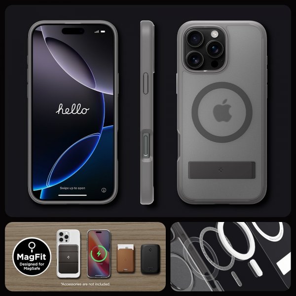 Spigen iPhone 16 Pro Max Skal Ultra Hybrid S MagFit Frost Gray