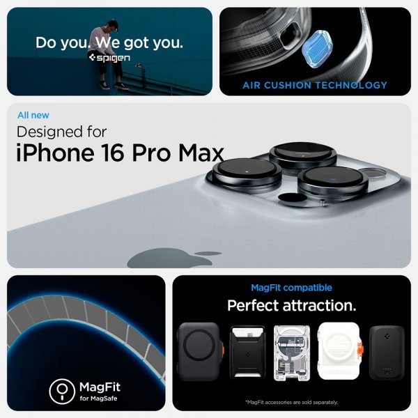 Spigen iPhone 16 Pro Max Skal Ultra Hybrid T MagFit Graphite