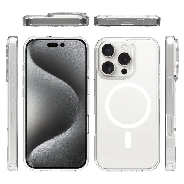 Rvelon iPhone 16 Pro Skal TPU MagSafe Transparent