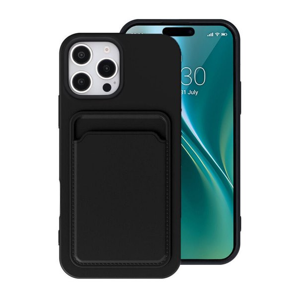 iPhone 16 Pro Skal Korthållare Svart