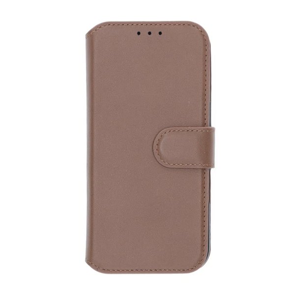 Rvelon iPhone 16 Pro Fodral Äkta läder Kortfack Brun
