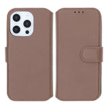 Rvelon iPhone 16 Pro Fodral Äkta läder Kortfack Brun