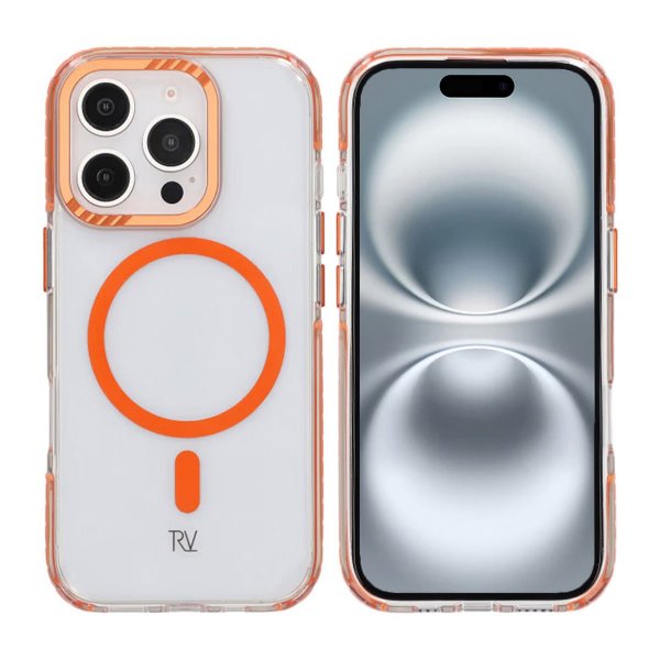 Rvelon iPhone 16 Pro Skal TPU MagSafe Orange