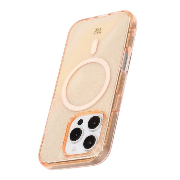 Rvelon iPhone 16 Pro Skal Glitter MagSafe Guld