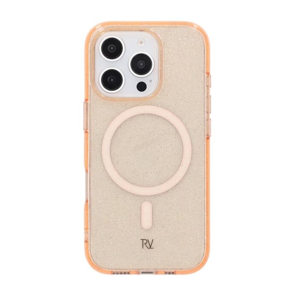 Rvelon iPhone 16 Pro Skal Glitter MagSafe Guld