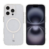 Rvelon iPhone 16 Pro Skal Glitter MagSafe Vit