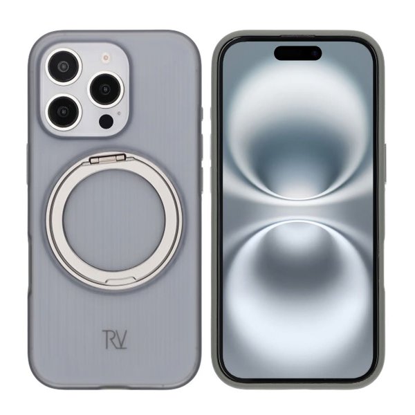 Rvelon iPhone 16 Pro Skal Roterbart MagSafe Stativ Grå