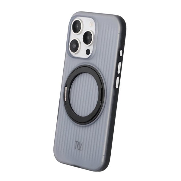 Rvelon iPhone 16 Pro Skal Roterbart MagSafe Stativ Svart