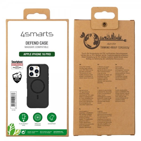 4smarts iPhone 16 Pro Skal Defend Case Ultimag Svart