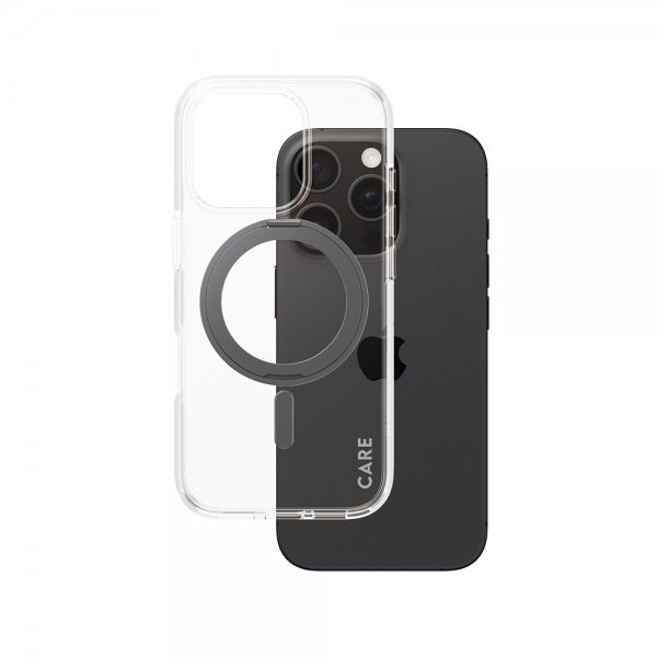 CARE by PanzerGlass iPhone 16 Pro Skal Kickstand MagSafe Svart