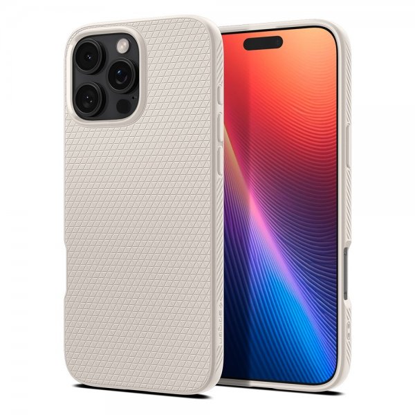 Spigen iPhone 16 Pro Skal Liquid Air Natural Titanium