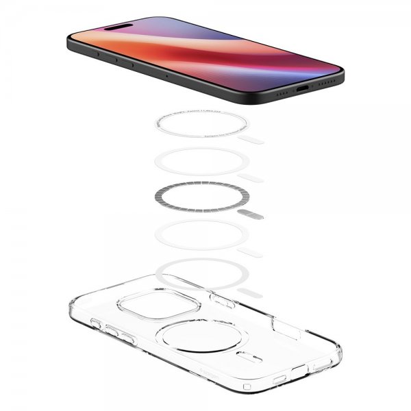 Spigen iPhone 16 Pro Skal Liquid Crystal MagFit Crystal Clear
