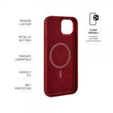 Fixed iPhone 16 Pro Skal MagLeather Röd