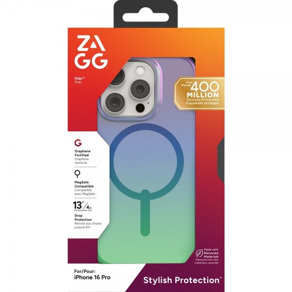 ZAGG iPhone 16 Pro Skal Milan Snap Raven Feather
