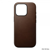 Nomad iPhone 16 Pro Skal Modern Leather Case Brun
