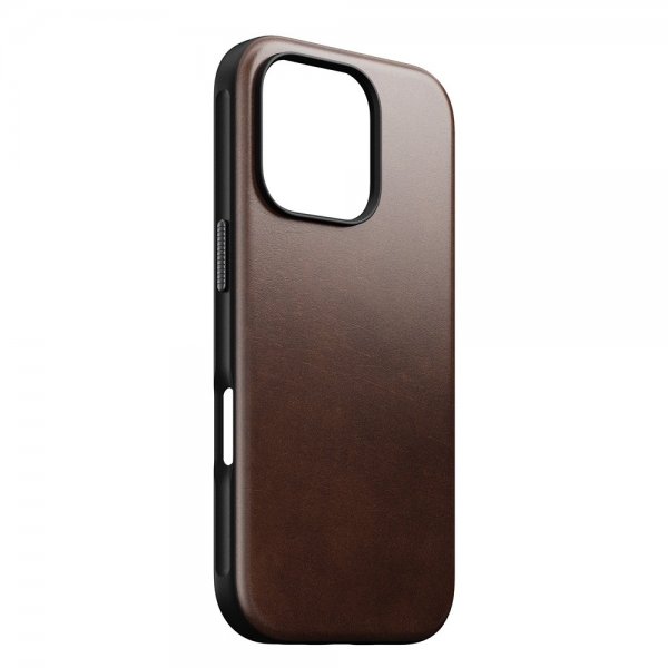 Nomad iPhone 16 Pro Skal Modern Leather Case Horween Rustic Brown