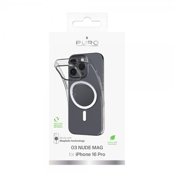 Puro iPhone 16 Pro Skal Nude Mag Transparent