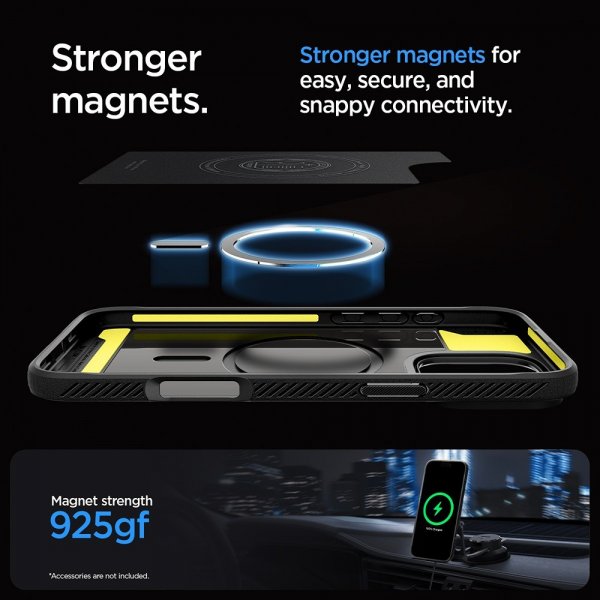 Spigen iPhone 16 Pro Skal Rugged Armor MagFit Matte Black