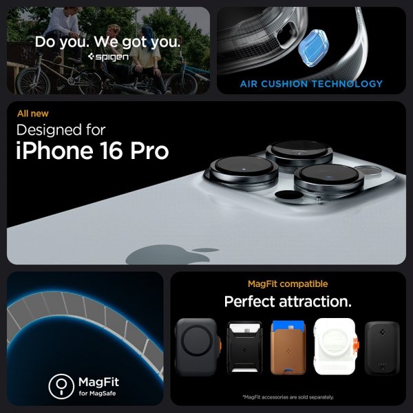 Spigen iPhone 16 Pro Skal Rugged Armor MagFit Matte Black