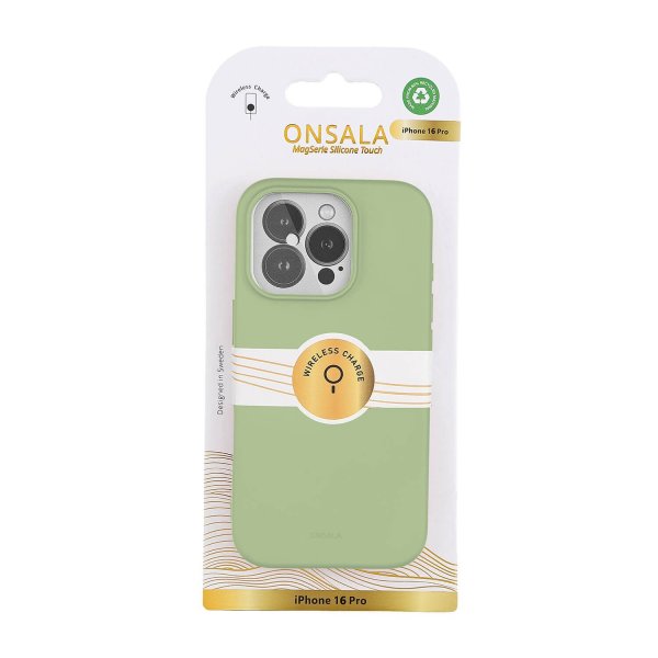 Onsala iPhone 16 Pro Skal Silikonkänsla Lime