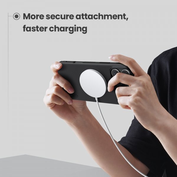 Nillkin iPhone 16 Pro Skal Super Frosted Shield Pro MagSafe Svart