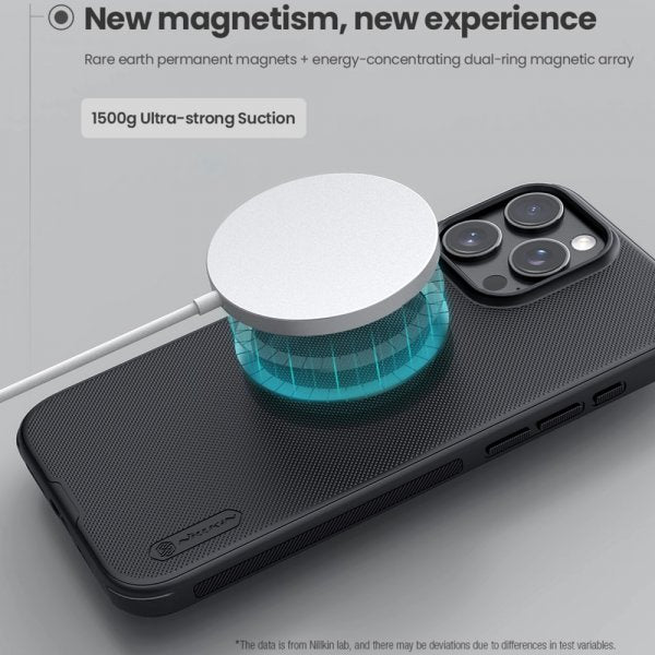 Nillkin iPhone 16 Pro Skal Super Frosted Shield Pro MagSafe Svart