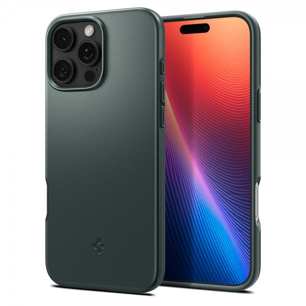 Spigen iPhone 16 Pro Skal Thin Fit MagFit Abyss Green