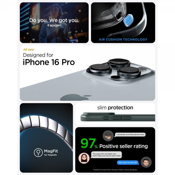 Spigen iPhone 16 Pro Skal Thin Fit MagFit Abyss Green