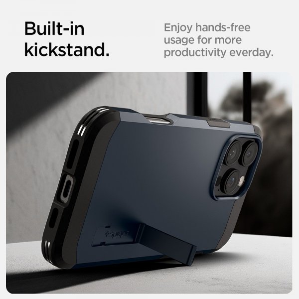 Spigen iPhone 16 Pro Skal Tough Armor MagFit Metal Slate