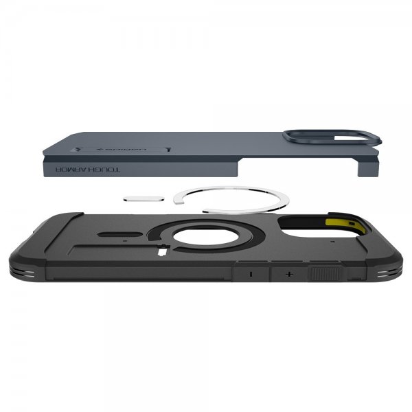 Spigen iPhone 16 Pro Skal Tough Armor MagFit Metal Slate