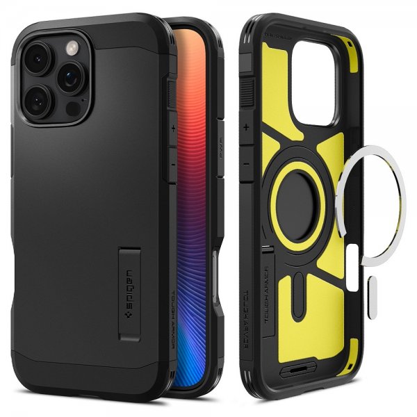 Spigen iPhone 16 Pro Skal Tough Armor MagFit Svart