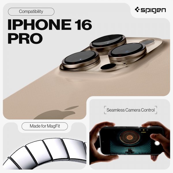 Spigen iPhone 16 Pro Skal Tough Armor T MagFit Frost Black