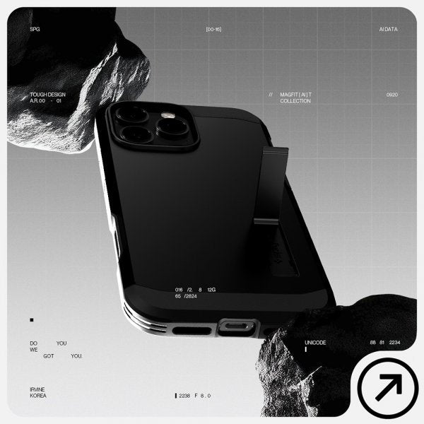Spigen iPhone 16 Pro Skal Tough Armor T MagFit Svart