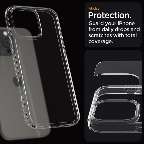 Spigen iPhone 16 Pro Skal Ultra Hybrid Crystal Clear