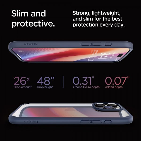 Spigen iPhone 16 Pro Skal Ultra Hybrid Navy Blue