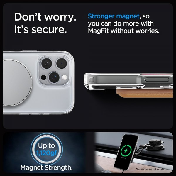 Spigen iPhone 16 Pro Skal Ultra Hybrid S MagFit Crystal Clear