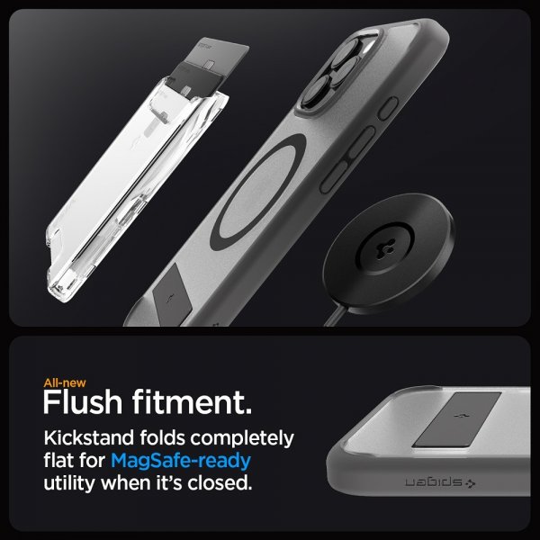 Spigen iPhone 16 Pro Skal Ultra Hybrid S MagFit Frost Gray