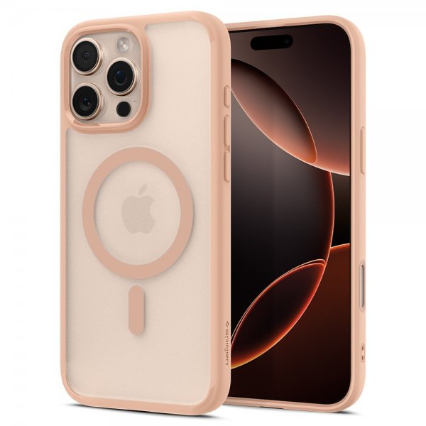 Spigen iPhone 16 Pro Skal Ultra Hybrid T MagFit Frost Rose Titanium
