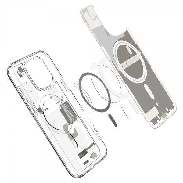 Spigen iPhone 16 Pro Skal Ultra Hybrid Zero One MagFit Natural Titanium