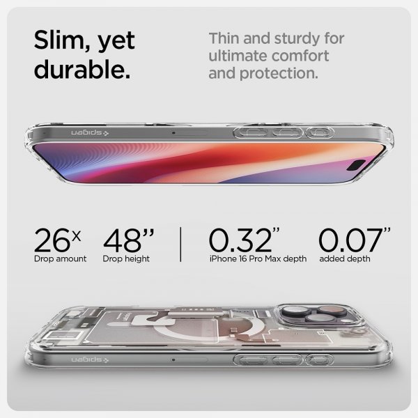 Spigen iPhone 16 Pro Skal Ultra Hybrid Zero One MagFit Natural Titanium