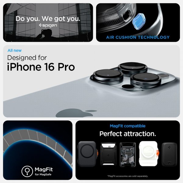 Spigen iPhone 16 Pro Skal Ultra Hybrid Zero One MagFit Svart