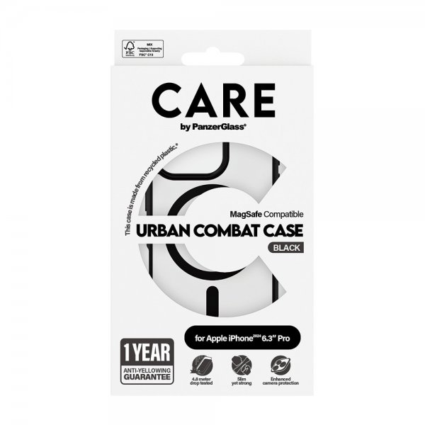 CARE by PanzerGlass iPhone 16 Pro Skal Urban Combat MagSafe Svart