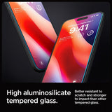 Spigen iPhone 16 Pro/iPhone 17/17 Pro Skärmskydd GLAS.tR EZ Fit 2-pack