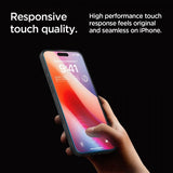 Spigen iPhone 16 Pro/iPhone 17/17 Pro Skärmskydd GLAS.tR EZ Fit 2-pack