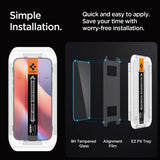 Spigen iPhone 16 Pro/iPhone 17/17 Pro Skärmskydd GLAS.tR EZ Fit 2-pack