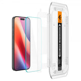 Spigen iPhone 16 Pro/iPhone 17/17 Pro Skärmskydd GLAS.tR EZ Fit 2-pack